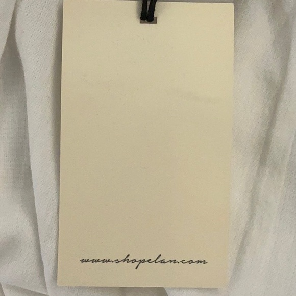 NWT Elan Midi Dress white cotton S M L open back light weight ruffle sleeve tie - Picture 7 of 8